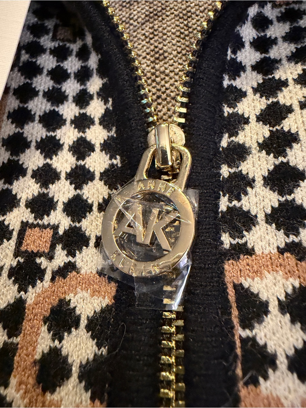 Anne Klein Black Multi Sweater Jacket Cardigan - Picture 7 of 10